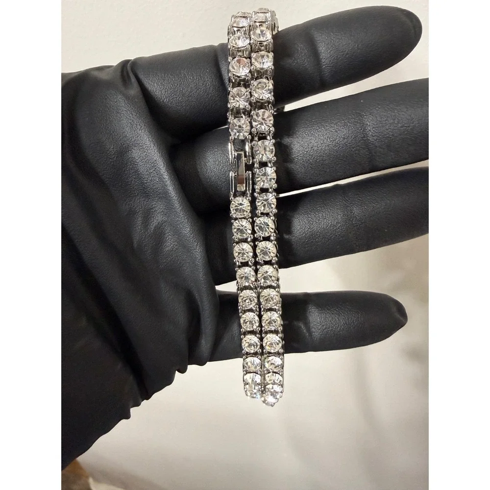 tennis chain necklace vvscz over stainless 24inch 5.5mm